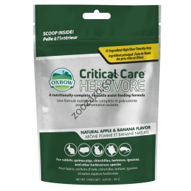 Хранителна добавка - прахообразна  формула за подпомагане на храненето за Гризачи, 141 гр. - Oxbow Critical Care Herbivore Apple-Banana